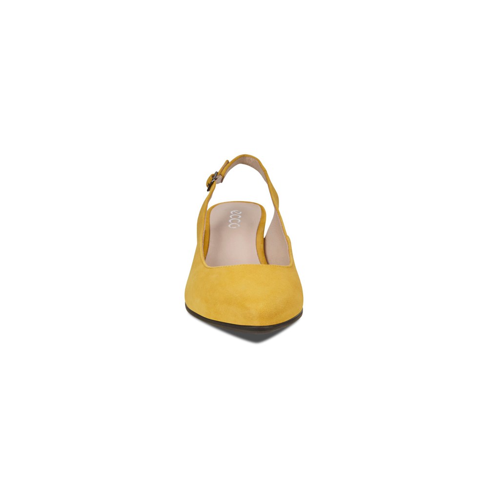 ECCO Womens Pumps Yellow - Shape 45 Pointy Sleek Slingback - RUT-197538